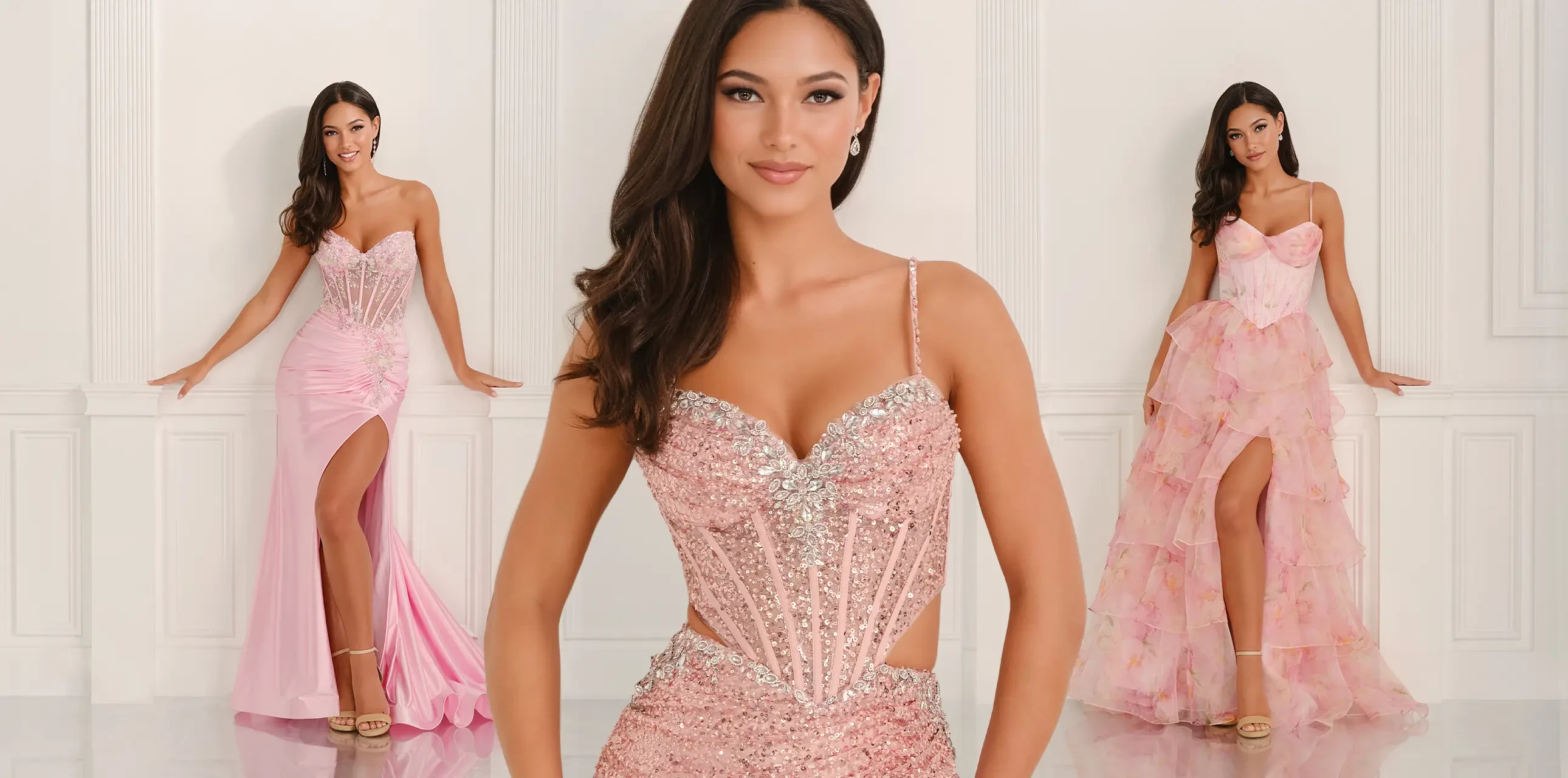 colette by daphne models wearing spring 2026 dresses